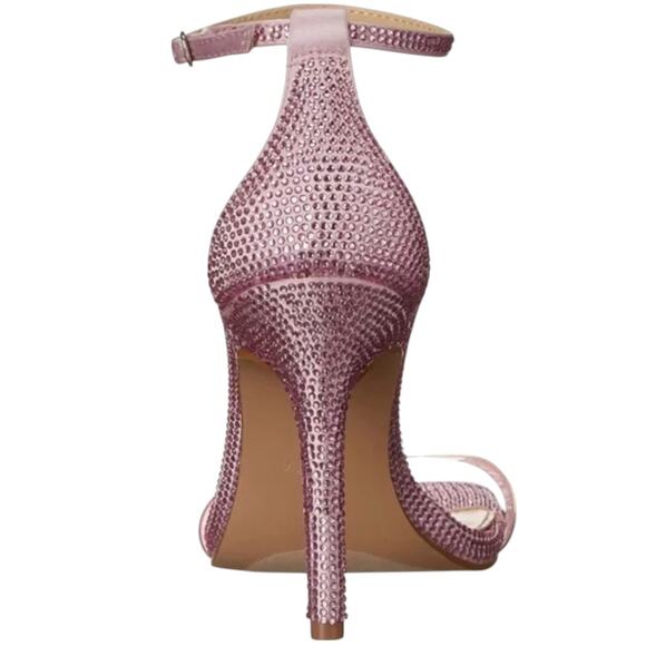 NIB | BETSEY JOHNSON Cole Pink Rhinestone Stiletto Sandal sz 8.5 | MSRP $148 - Picture 7 of 11
